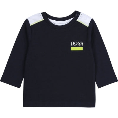 Hugo Boss Toddler Long Sleeve Navy T-Shirt T-Shirts Hugo Boss 