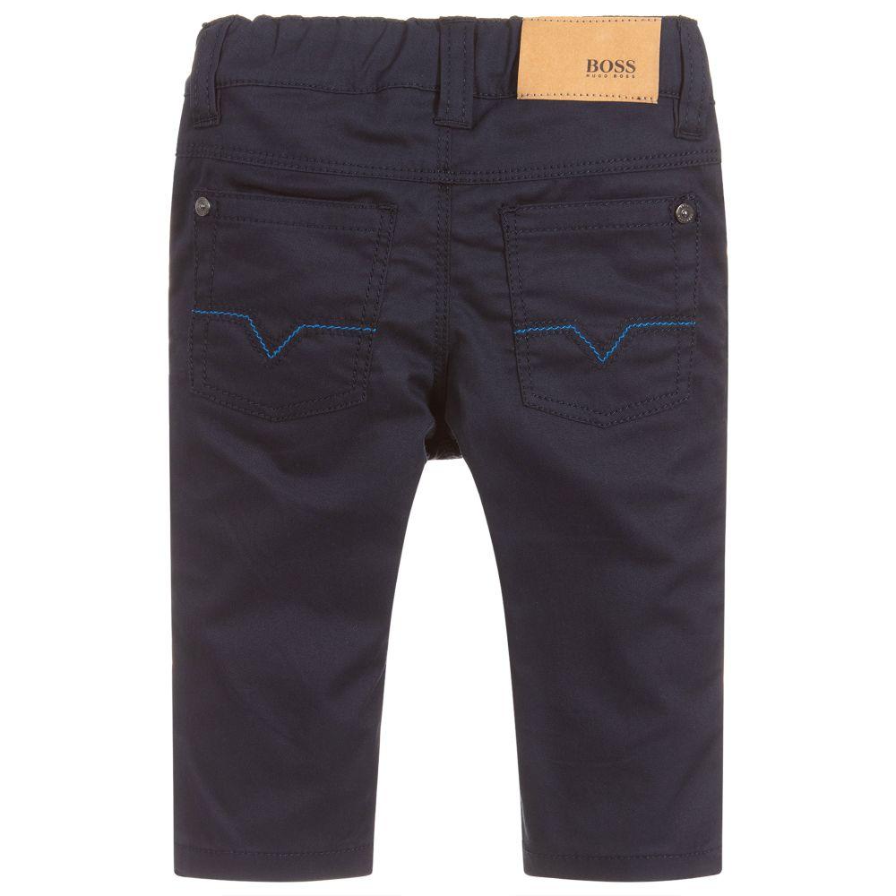 Hugo Boss Toddler Navy Cotton Pant J04328 Cotton Pants Hugo Boss 