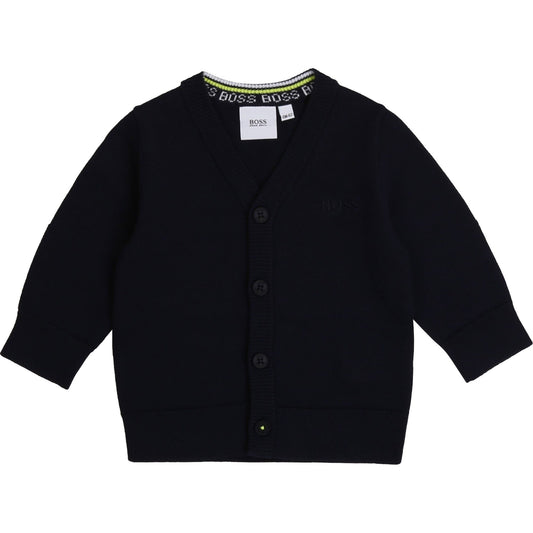 Hugo Boss Toddler Navy Knitted Cardigan Sweaters Hugo Boss 