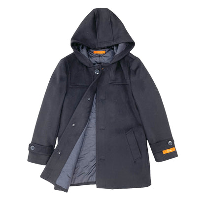 Tallia Boys Navy Wool Winter Coat with Hood TR0006