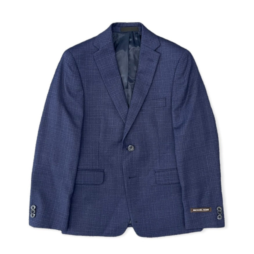 Michael Kors Boys Husky Blue Neat Wool Sports Jacket PVH421