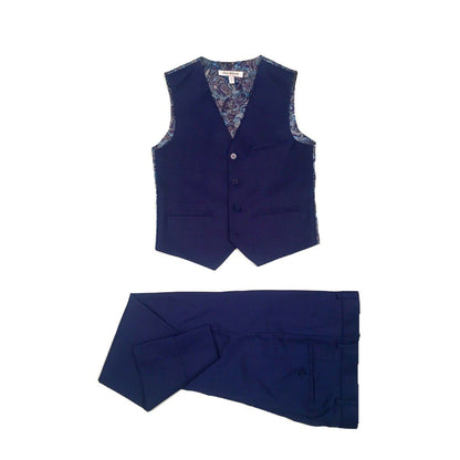 Isaac Mizrahi Boys 3 Piece Slim Blue Suit ST2316 Suits (Boys) Isaac Mizrahi 
