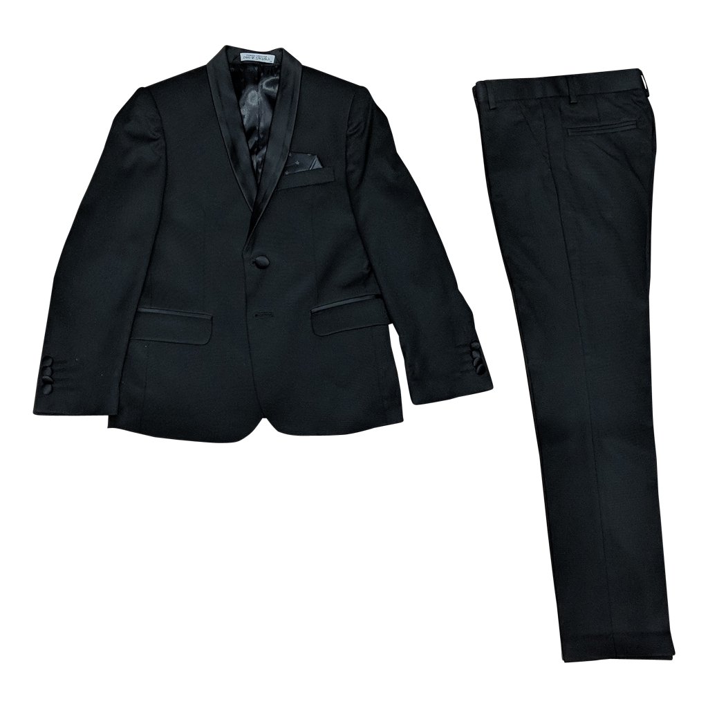 Leo & Zachary Boys Black Tuxedo LZTUX Suits (Boys) Leo & Zachary 