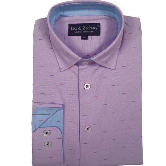 Leo & Zachary Boys Strand Dress Shirt Dress Shirts Leo & Zachary 2-3 Lavender 