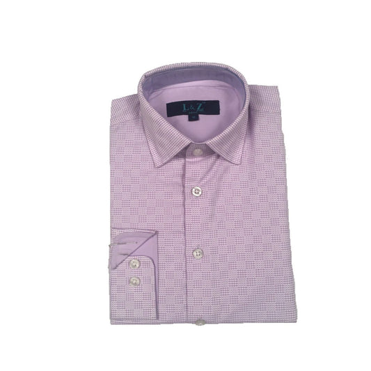 Leo & Zachary Royal Boys Slim Check Weave Shirt 192 5745 Dress Shirts Leo & Zachary 