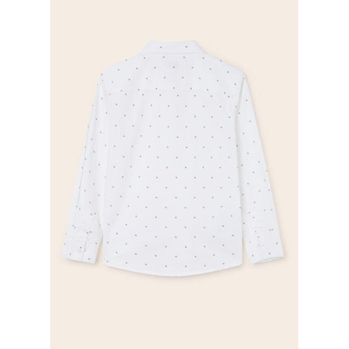 Nukutavake Long Sleeve Dress Shirt w/small pattern _White 6116