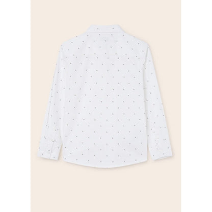 Nukutavake Long Sleeve Dress Shirt w/small pattern _White 6116