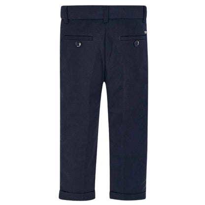 Mayoral Mini Chino Navy Linen Suit Pants 3514