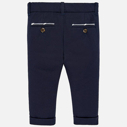 Mayoral Baby Dressy Blue or Navy Linen Pants 1522-Mayoral-NorthBoys