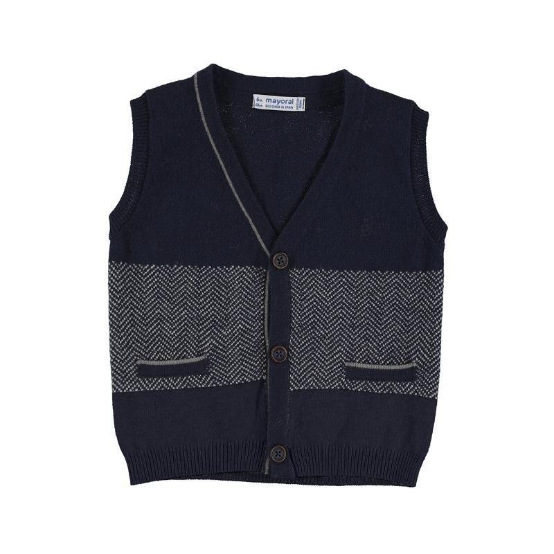 Mayoral Baby Knitted Navy Vest 2.326-Mayoral-NorthBoys