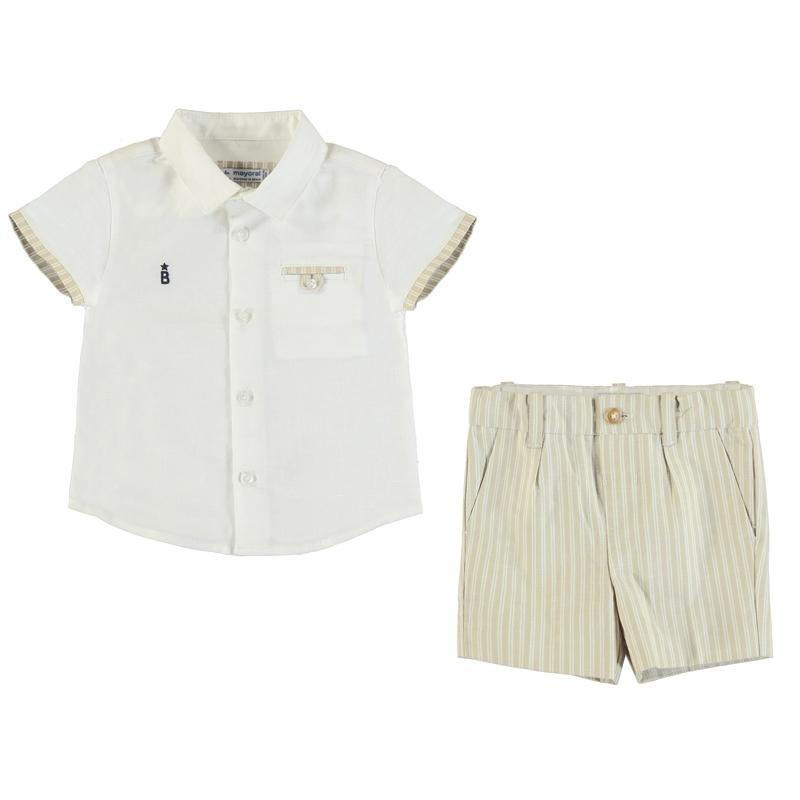Mayoral Baby Linen Shirt & Shorts Set-Mayoral-NorthBoys