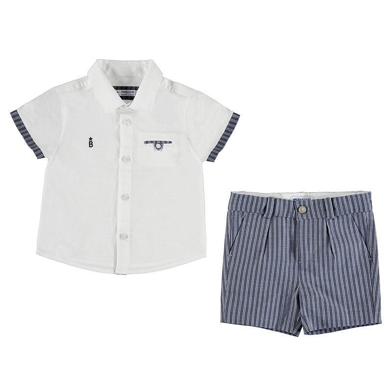 Mayoral Baby Linen Shirt & Shorts Set-Mayoral-NorthBoys