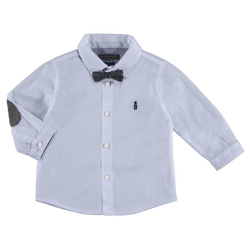 Mayoral Baby Long Sleeve Cotton Dress Shirt with Bow Tie 2.111-Mayoral-NorthBoys