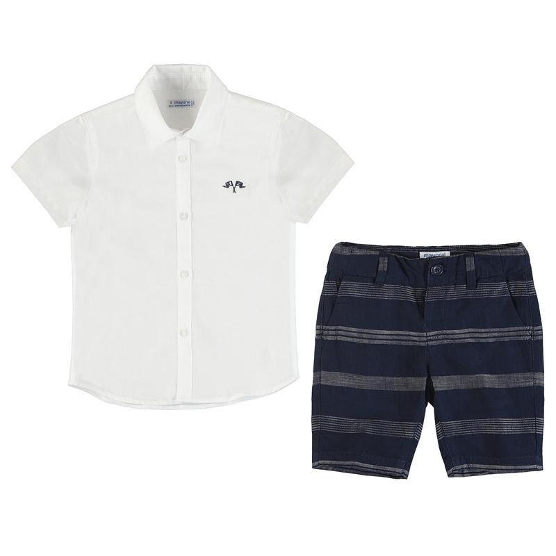 Mayoral Mini Bermuda Shorts & Shirt Set-Mayoral-NorthBoys