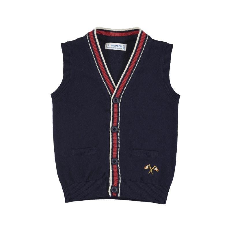 Mayoral Mini Knitted Navy Vest 4.320-Mayoral-NorthBoys