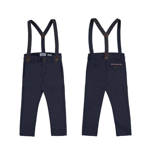 Mayoral Mini Pique Pants with Suspenders 4.522-Mayoral-NorthBoys