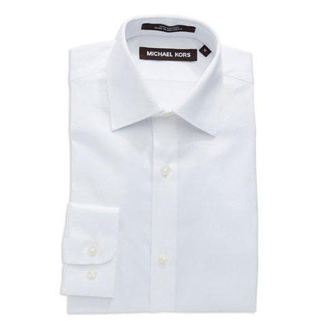 Michael Kors Boys Classic White Cotton Dress Shirt Z0000 Dress Shirts Michael Kors White 10 