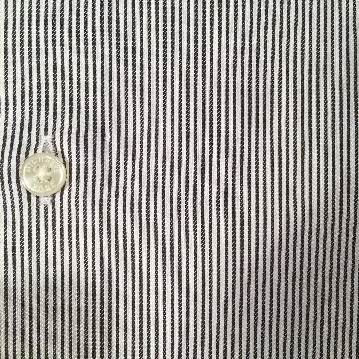 Michael Kors Boys Cotton Charcoal/White Stripe Dress Shirt Z0332 Dress Shirts Michael Kors 