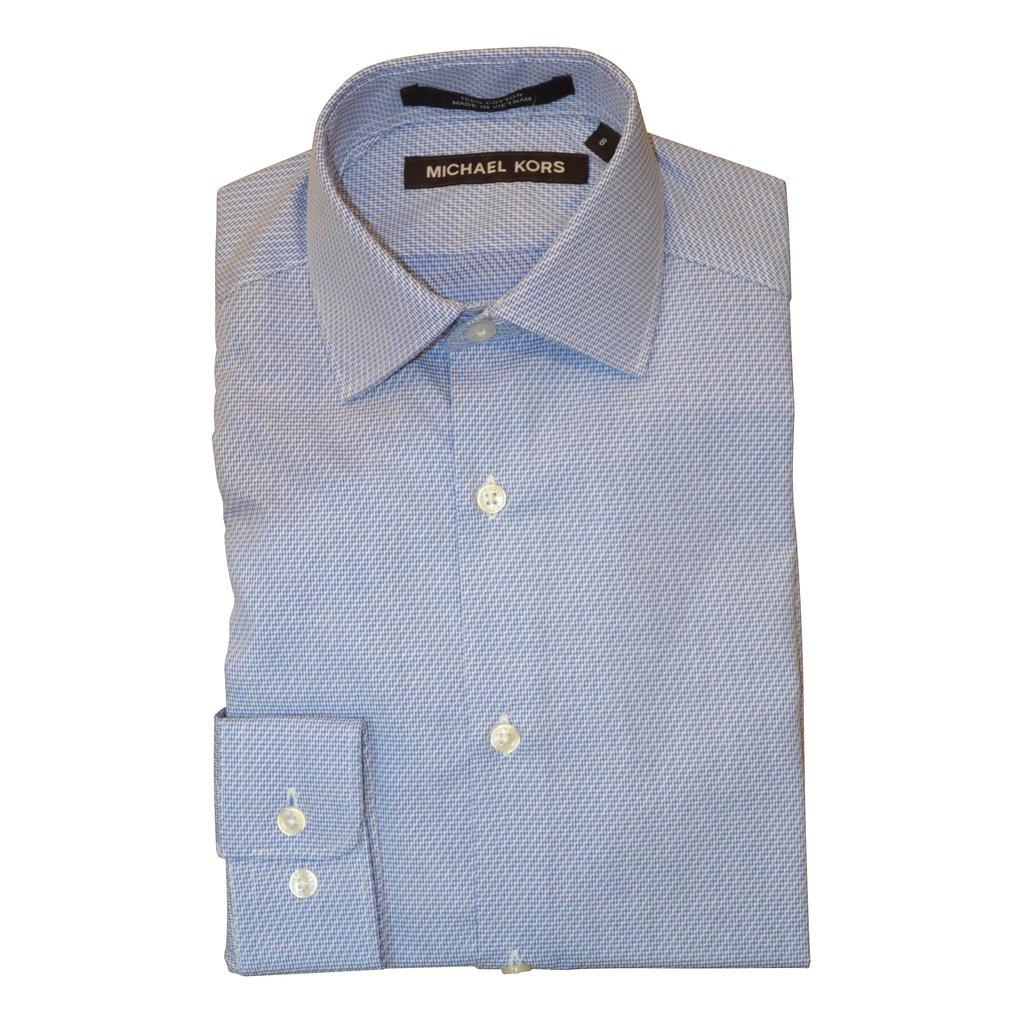 Michael Kors Boys Shirt Fancy 172 YZ0164 Dress Shirts Michael Kors Blue/White 8R 