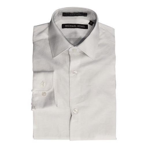 Michael Kors Boys White Stripe Cotton Shirt Z0138 Dress Shirts Michael Kors 