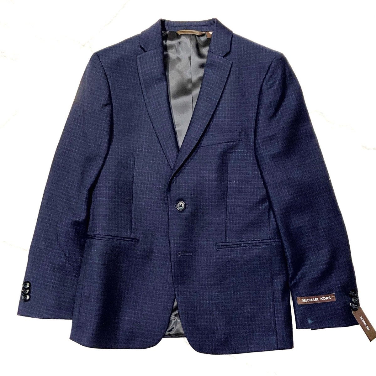 Michael Kors Skinny Fit Navy Wool Sports Jacket V0116 - NorthBoys