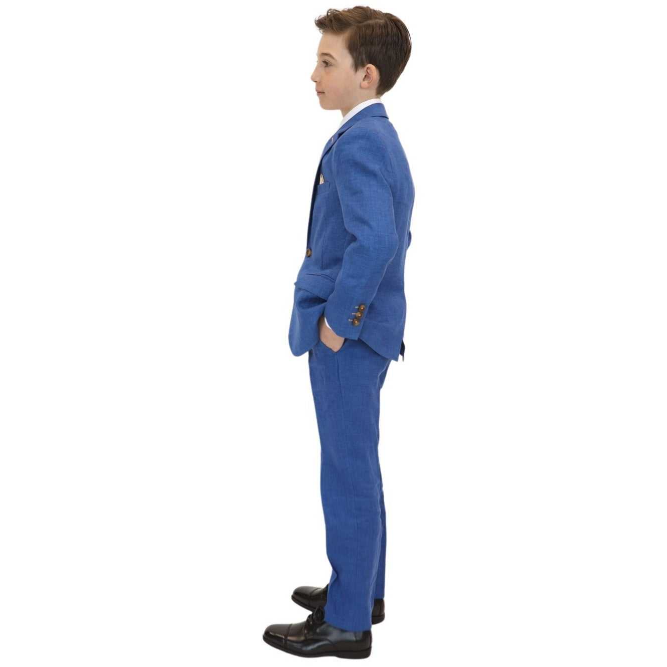 Appaman Boys 2pc Stretch Mod Riviera Blue Linen Suit _B8SU1-SS23