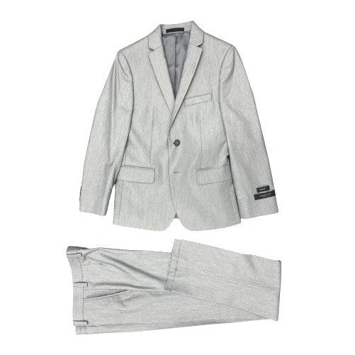 Marc New York Boys Husky Light Grey Sharkskin Suit WH707