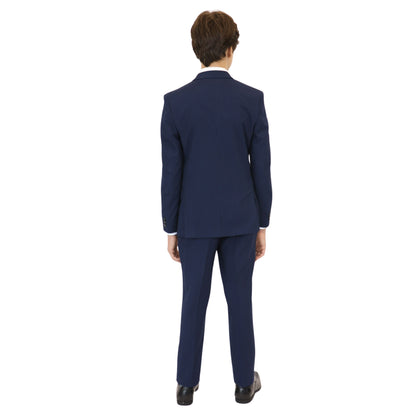 Marc New York Boys Skinny Blue Mini Grid Suit_ W0693