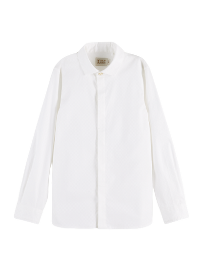 Scotch & Soda Boys L/S Slim Fit Dress Shirt _White 167560-0006