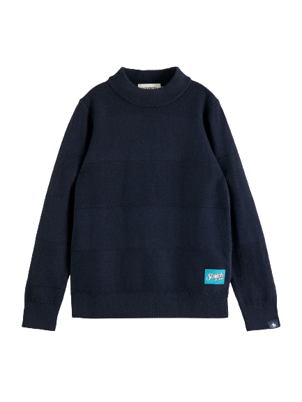 Scotch & Soda Boys Structured Pullover _Navy 171192-0002