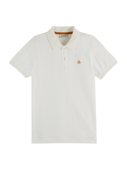 Scotch & Soda Boys Classic S/S Polo _White 167713-0001