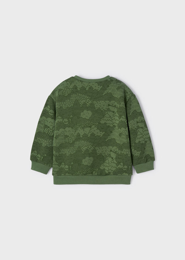 Mayoral Baby L/S Print Sweater _Moss 2411-15