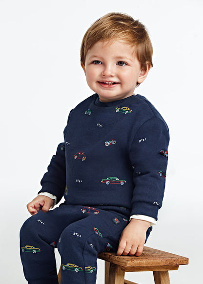 Mayoral Baby L/S Print Sweater _Navy 2411-16