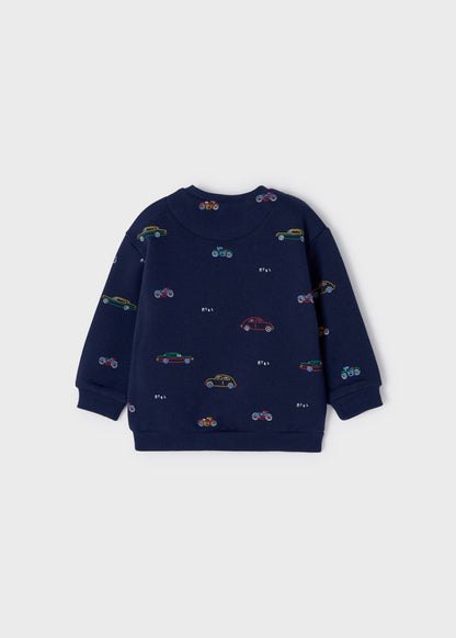 Mayoral Baby L/S Print Sweater _Navy 2411-16