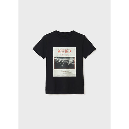 Nukutavake Boys T-Shirt w/Surf Graphic _Black 6004-43