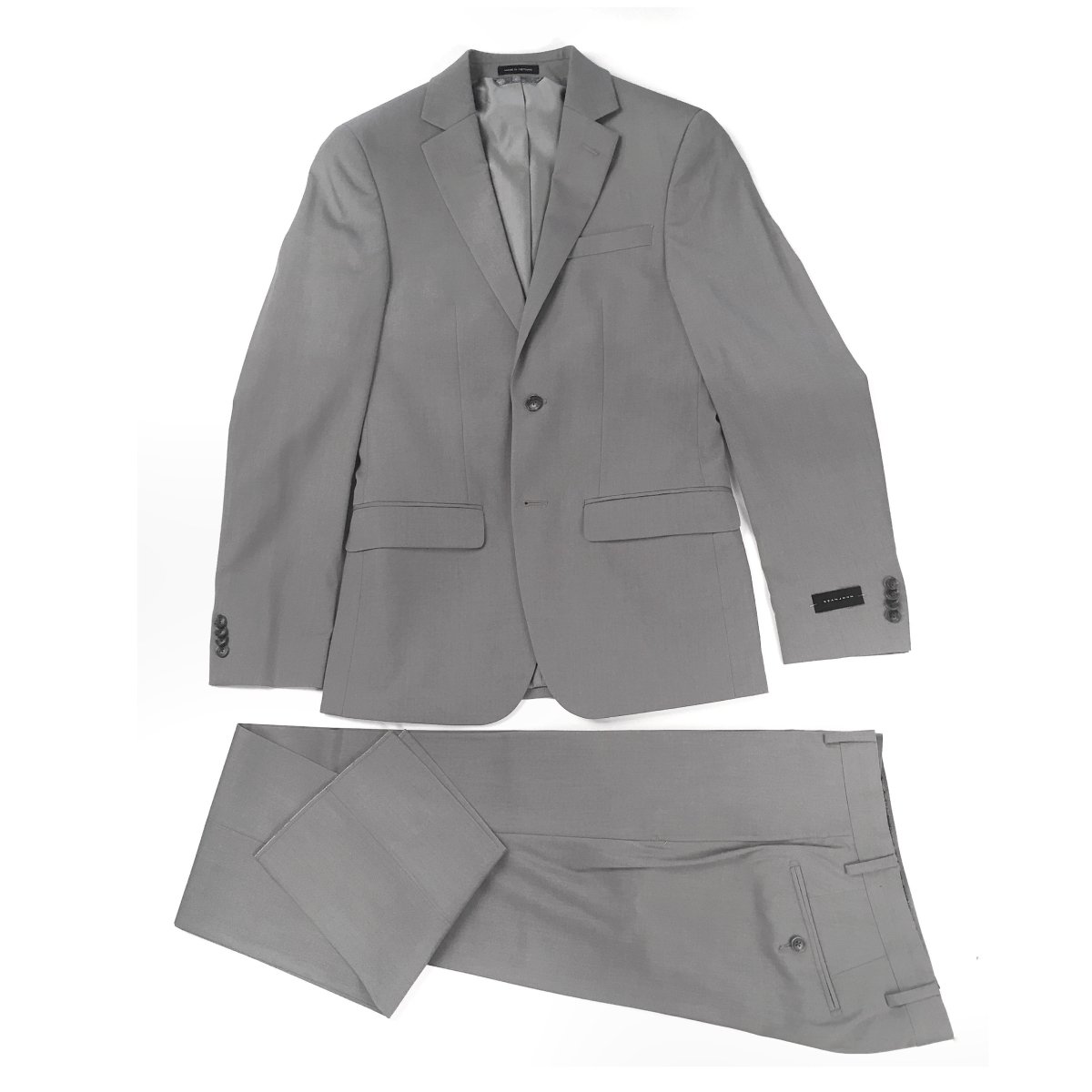 Sean John Mens Ultra-Slim Plain Light Grey Suit Suits (Men) Sean John 
