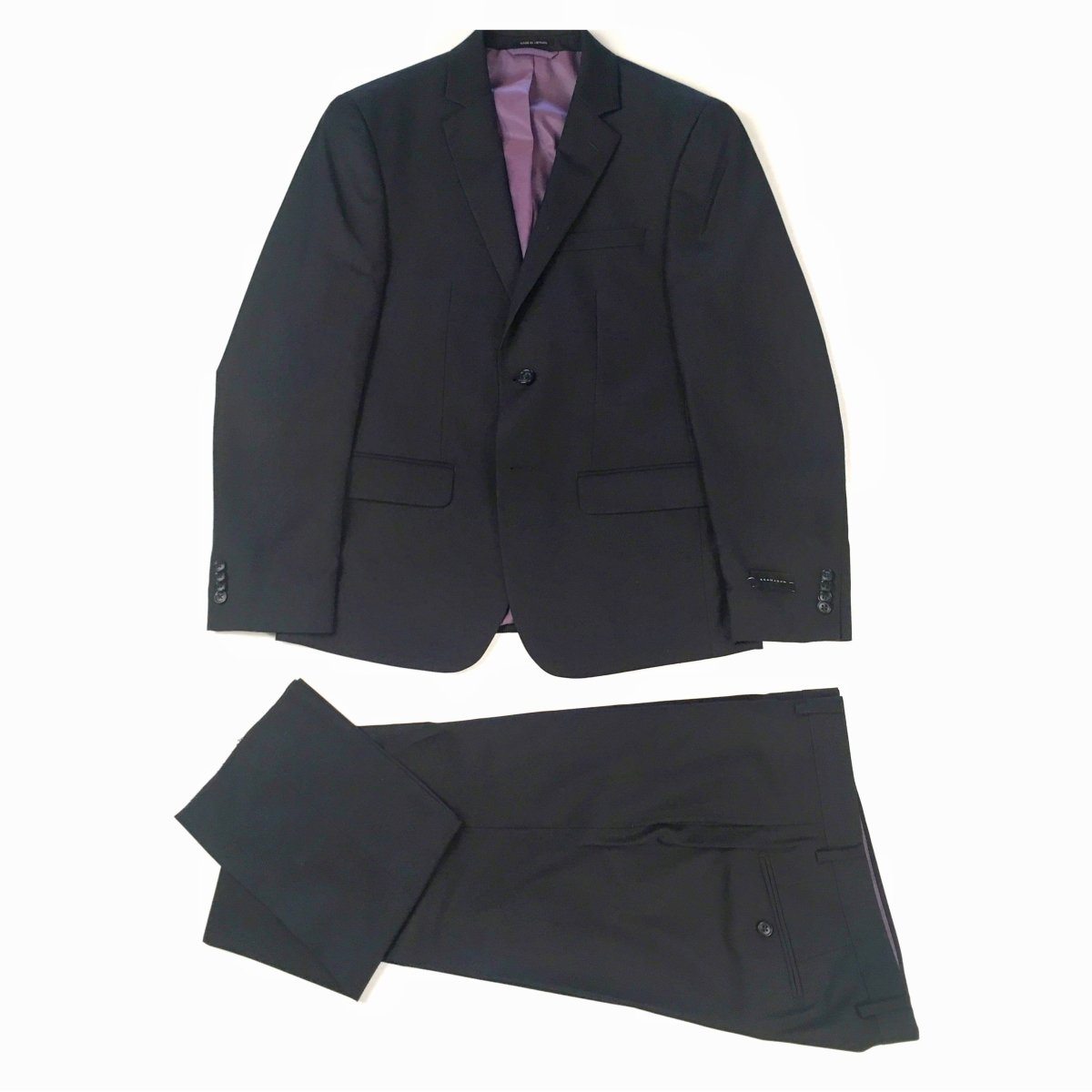 Sean John Mens Ultra-Slim Plain Navy Suit Suits (Men) Sean John 