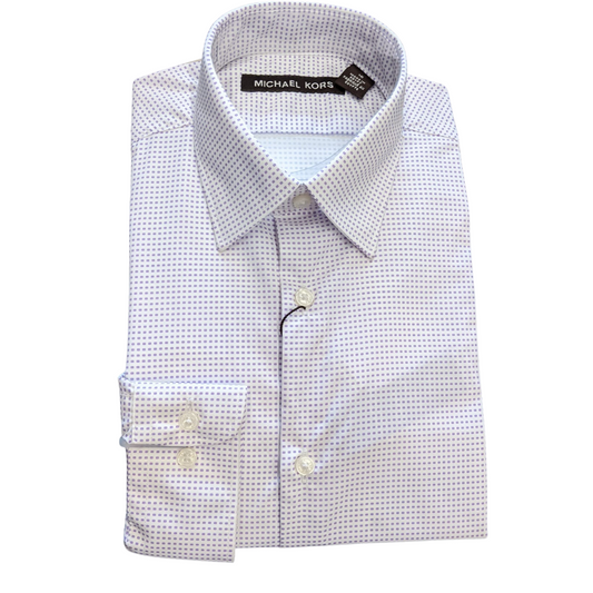 Michael Kors Boys Lilac Geometric Dress Shirt JY0000