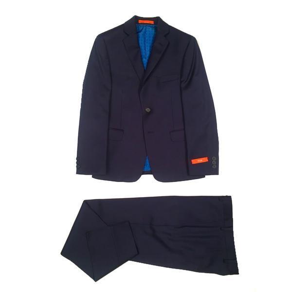 Tallia Boys Husky Twill Navy Blue Wool Suit WH471 Suits (Boys) Tallia 