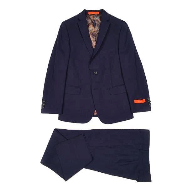 Tallia Boys Skinny Stripe Royal Blue Wool Suit BZ0008 Suits (Boys) Tallia 