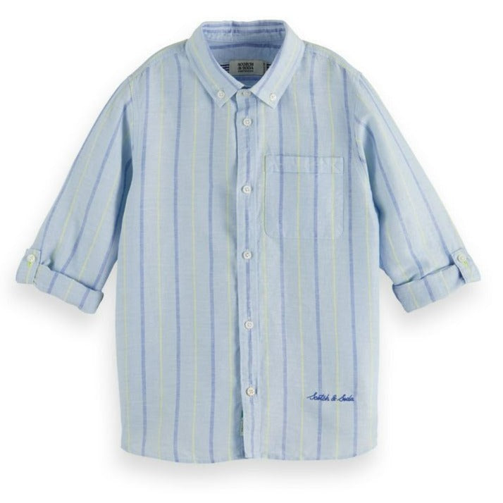 Scotch & Soda Boys L/S Linen Shirt _Blue 170514-5233